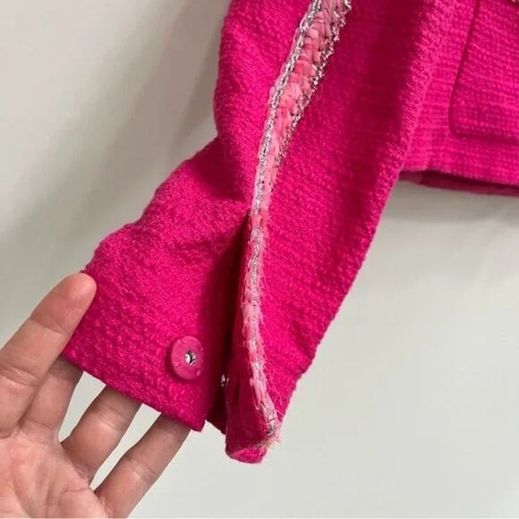 Cabi 6466 Pink Tweed Ballroom Jacket Open Front Womens Sz Medium - Picture 7 of 8